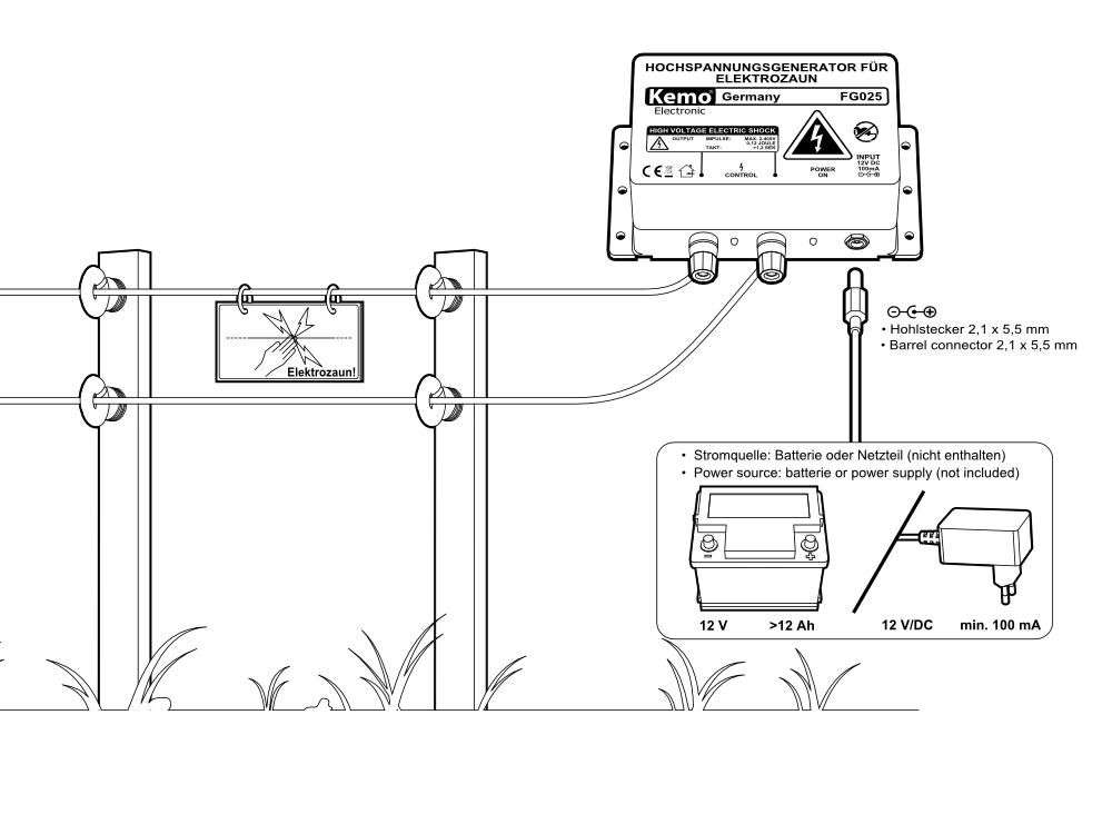 FG025 Pasture Fence Device HighVoltage Device for Electric Fences