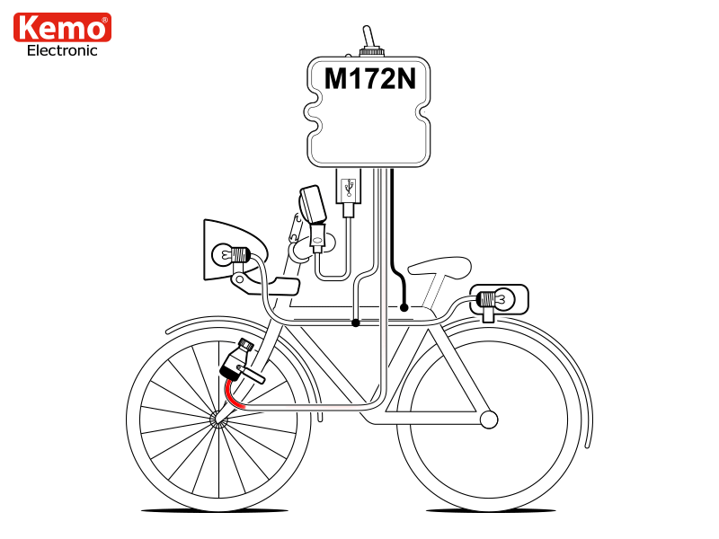 M172N Bicycle Power Charge Controller USB