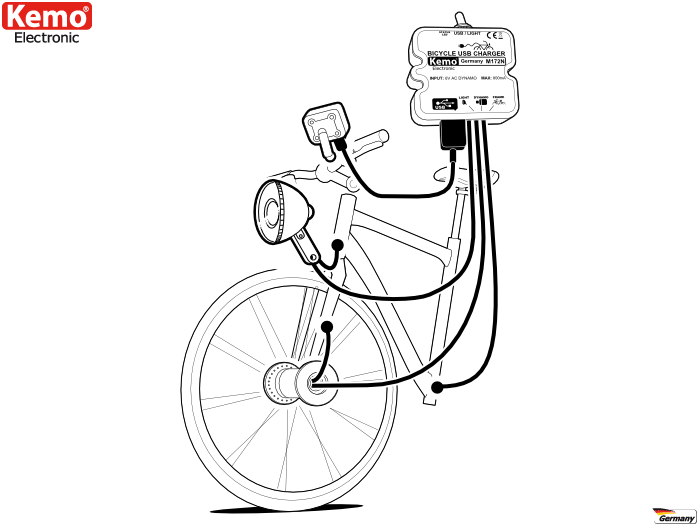 Kemo M-172N Bicycle USB Charger