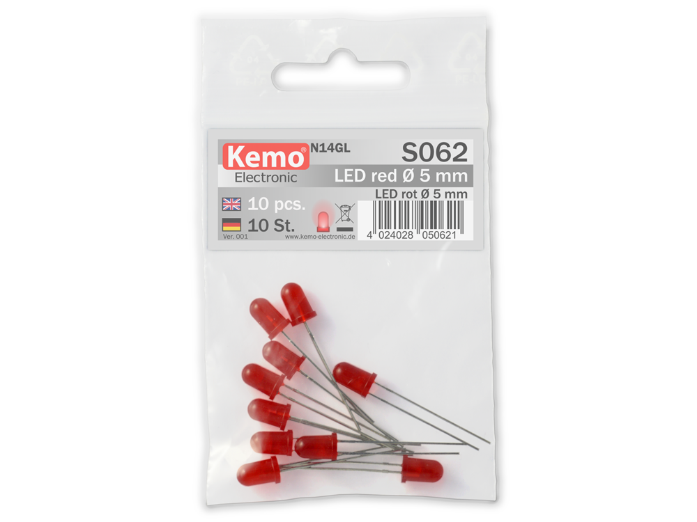 S062 LED Ø 5mm red, approx. 10 pieces