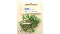 LED Ø 3 mm verde aprox. 50 piezas