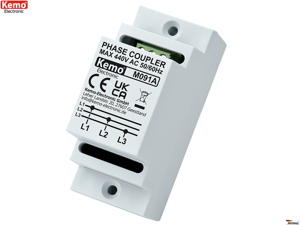 Kemo M091A phase coupler for Powerline products for DIN rail