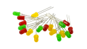 LEDs red-green-yellow Ø 5mm, approx. 18 pieces